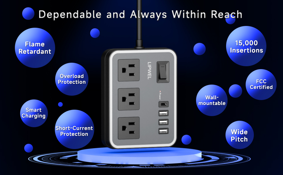 wall mounted power strip