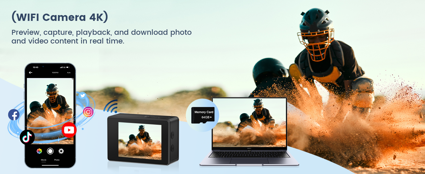 waterproof action camera