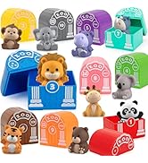 Learning Toys for 1,2,3 Year Old Toddlers, 20Pcs Safari Animals Toys Montessori Counting, Matchin...