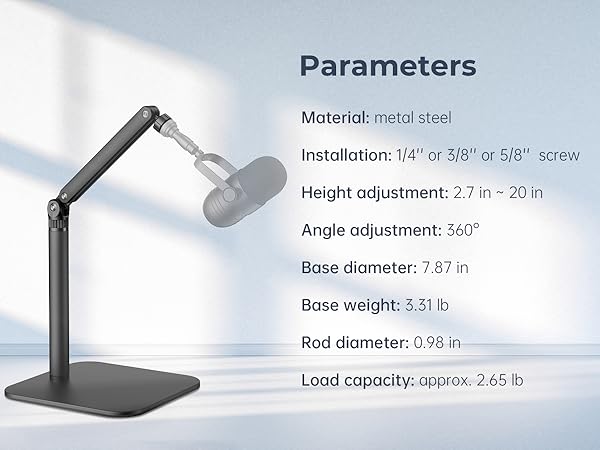 solid metal steel with angle and height adjustable