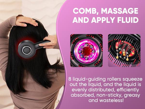 electric massage brush light hair brush