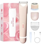 2 in 1 Bikini Trimmer for Women, Led Electric Dual Head Shaver Women, Rechargeable &amp; Waterproof, ...