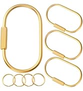CMVFYL Brass Screw Lock Keychain-Simple Style Heavy Duty Car Key Organizer, Universal Key Fob Hol...