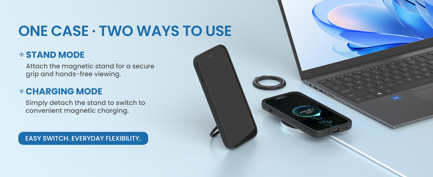 ONE CASE·TWO WAYS TO USE