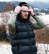 Foxelli Men's Heated Vest - Lightweight USB Rechargeable Heated Vest for Men with Battery Included