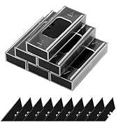 Vickay 60 Pack Utility Knife Blades, SK2 Steel Heavy Duty Box Cutter Replacement Blades with Plas...