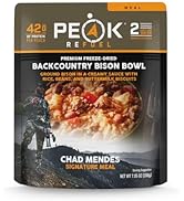 Peak Refuel Backcountry Bison Bowl | Chad Mendes Signature Meal | Premium Freeze-Dried Variety Me...
