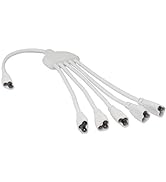 SinLoon T5 T8 LED Splitter Cable 3Pins LED Wire Connector 5 Way Splitter Extension Cord for Ceili...
