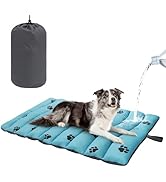 BEAUTYZOO Outdoor Dog Bed Waterproof, Camping Dog Bed Reversible, Portable Travel Dog Bed with Ca...