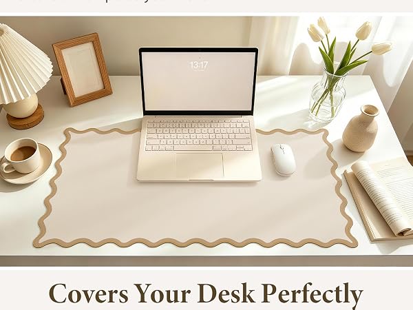 Scalloped Desk Mat 31.5 x 15.8