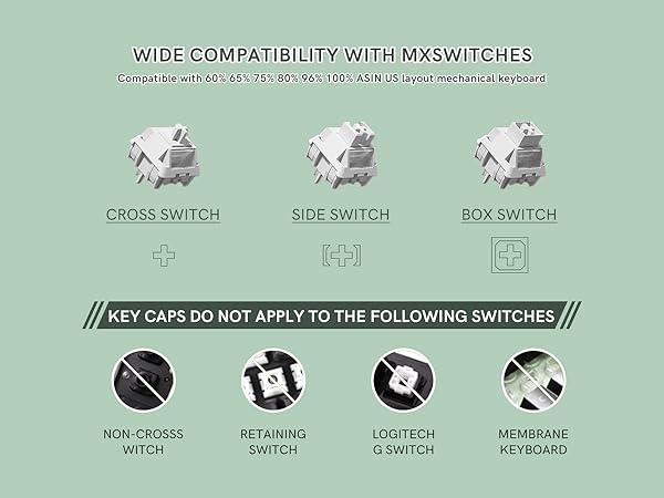 Fits Seamlessly with Mechanical Keyboard Using MX Switches