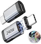 3C'S USB C Magnetic Adapter 240w, 2PCS Straight Magnetic USB C Adapter Detachable, 24 Pin with PD...