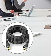 HXRKDEV 4K HDMI Cable 50Ft, Ultra High Speed HDMI Cable 2.0 Cord Braided (18Gbps), 4K@60Hz, Gold ...