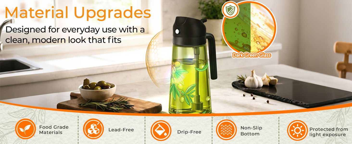 2 in 1 Olive Oil Dispenser Bottle Set