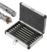 Wensilon kit 8inch Concrete Drill Bit Set Cross-Type Double Thread Carbide Material Suitable for ...