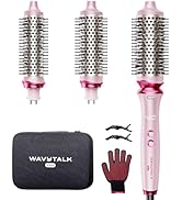 Wavytalk Heatwave Pro Ionic Thermal Brush Set, 3-Size Heated Round Brush for Short to Long Hair, ...