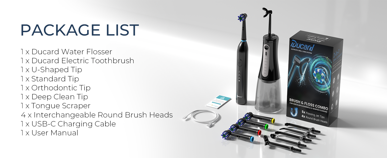 electric toothbrush with water flosser