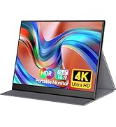 WGK True 4K Portable Monitor - 15.6inch UHD 3840×2160 100% sRGB USB-C HDMI External Second Monito...