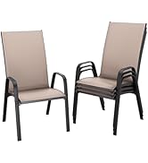 JEAREY Patio Dining Chairs Set of 4, Outdoor Stackable Dining Furniture Set, All Weather Dining S...