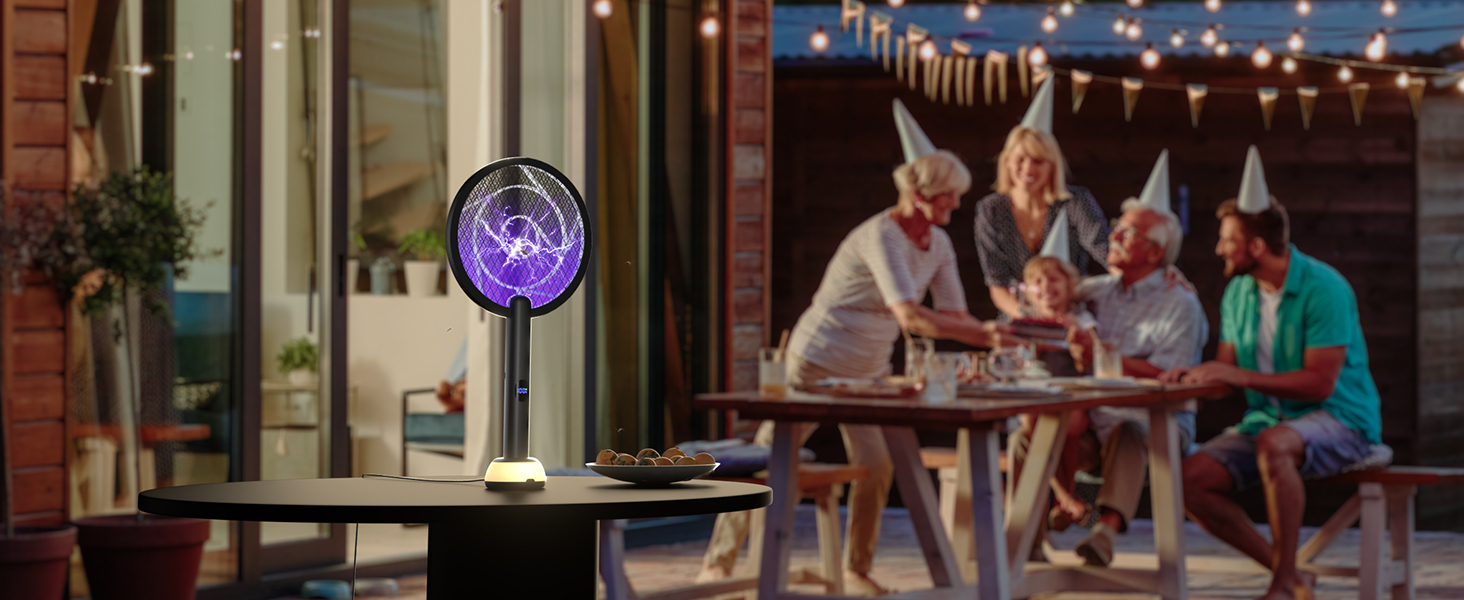 YISSVIC Electric Fly Swatter Bug Zapper Racket