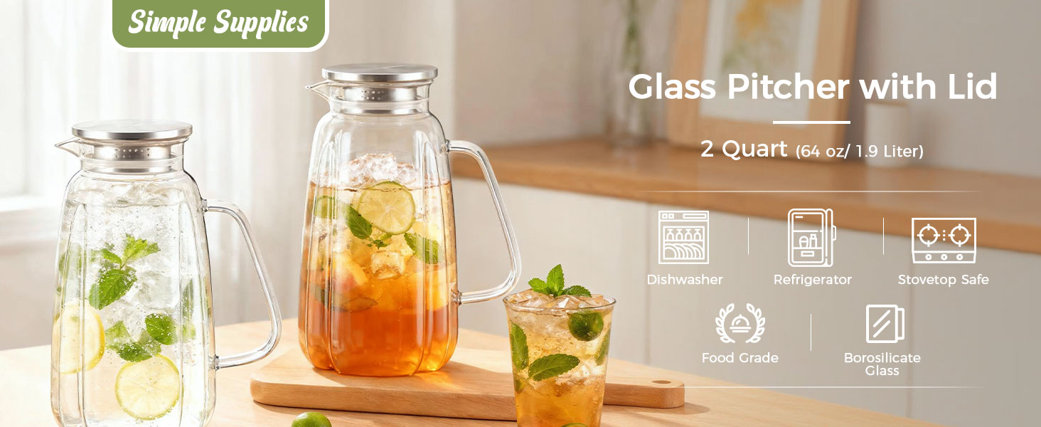 glass pitcher for lid