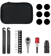 Bike Repair Tool Kit, Bicycle Multi-Tool Kit with Ratchet Wrench, 10 Bits | Tire Levers for Mount...