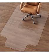 NATRKE Clear Chair Mat for Hardwood Floor, 35.4" × 47.2" T-Shaped Office Chair Mat Transparent Fl...