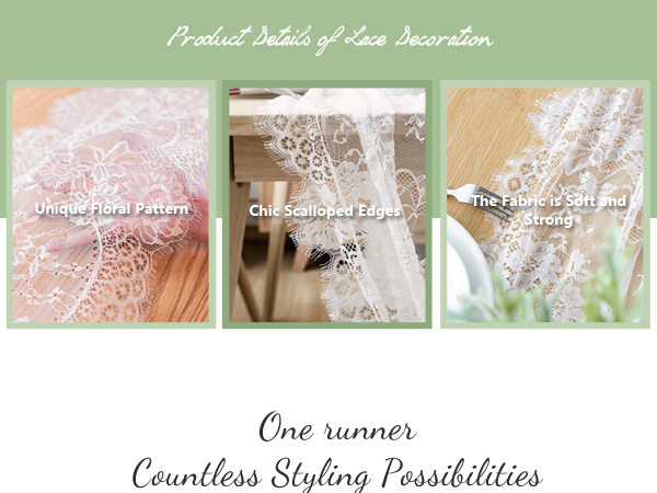 white lace tablerunner