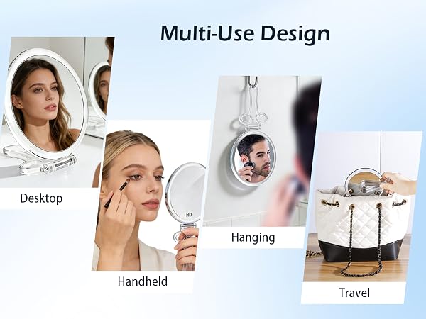 10x 20x 30x 40x magnifying mirror, hand mirror, handheld mirror, travel makeup mirror, small mirror