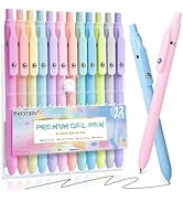 Fenmay Gel Pens, 12 Pcs Black Ink Pens 0.7mm Medium Point| Quick Dry No Smudge, Smooth Writing, R...