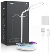 G Keni Ultra Bright Cordless Desk Lamp with Wireless Charger for Home Office Dorm, 4000mAh Dimmab...