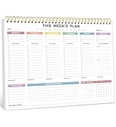 Undated Weekly Planner - 8.5" x 11" Undated Daily Productive Weekly To Do List Notepad for Home, ...
