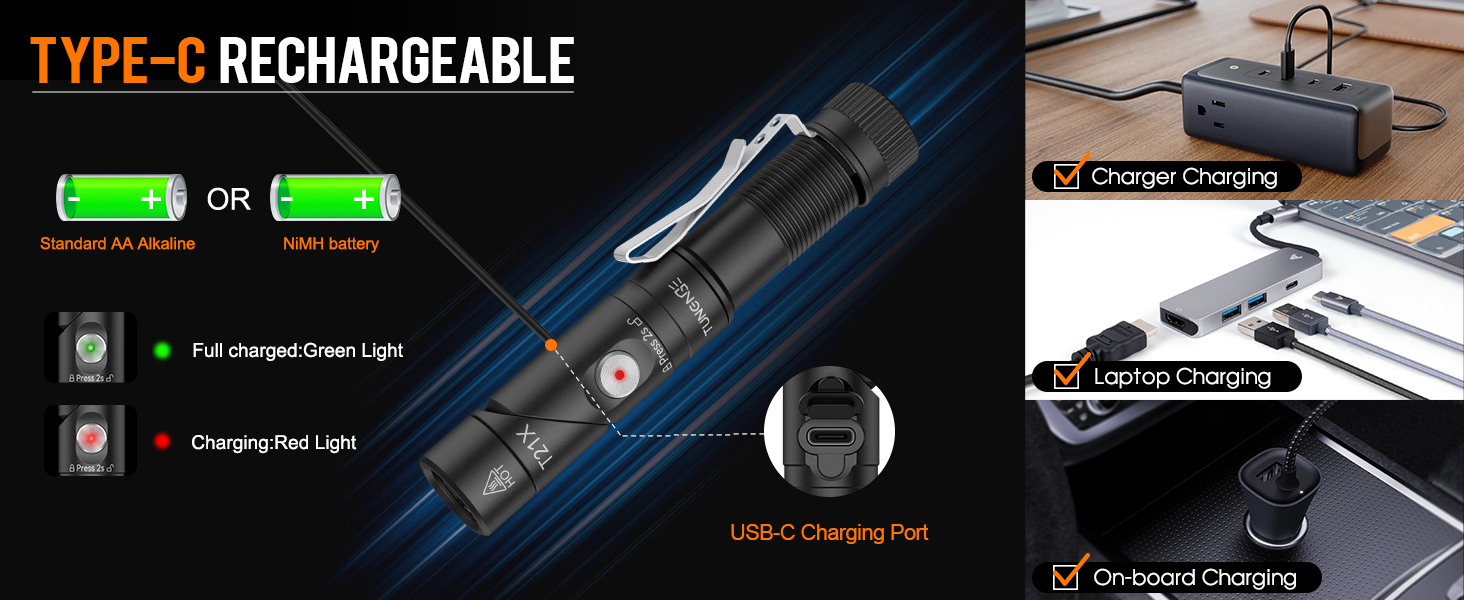 Rechargeable flashlight