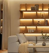 Muzata 16.4FT/5M 320LED/m High Density COB LED Strip Lights DC24V 3000K Spotless Warm White fit L...