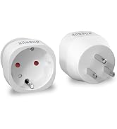 Ziissup European to USA Plug Adapter, EU to US Plug Adapter, Europe to USA Travel Converter for M...