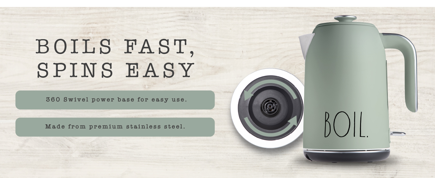 Boils Fast, Spins Easy.