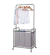 laundry sorter with hanging bar