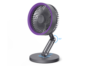 Desk Fan small quiet purple