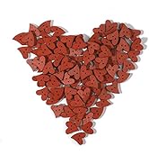 EORTA 100 PCS Brown Wooden Buttons for Sewing Wood Crafts Button with 2 Holes Heart Shaped for Ar...