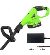 20V 12'' Cordless String Trimmer, Grass Trimmer&amp;Edger with 8 Replacement Spools, Battery Powered ...
