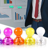 Push pin magnets