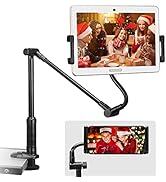 Aqonsie Phone Holder Bed Gooseneck Mount Clip with 360° Rotation Flexible &amp; Hard Arm Bracket Comp...