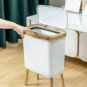 bathroom trash cans with lids