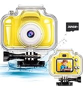 1080P Waterproof Camera for Kids 3-8 Boys Girls, Upgrade Kids Underwater Camera Toys for 3 4 5 6 ...