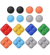 PlayVital Button Caps + Thumb Grip Set for Nintendo Switch 2, 8 Silicone Colorful ABXY Directiona...