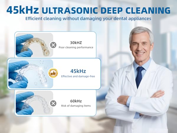Efficient cleaning without damaging your dental appliances