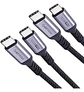 SUMPK USB C to USB C 3.1 Cable 3FT 2 Packs, 100W Type C to Type C Monitor Video Cable 4K 60Hz Dis...