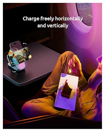 Foldable 3 in 1 Wireless Charging Station for Apple Magsafe Charger Stand