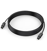 Optical Audio Cable 20 feet, Digital Audio Optical Cable Ultra-Thin Cord, Toslink SPDIF Fiber Opt...