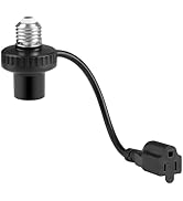 UYODM 3 in 1 Light Socket Outlet Adapter, Support 3 Prong Light Bulb Socket, E26/E27 Light Socket...